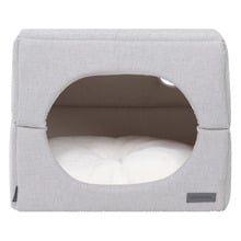 60cm Cube Linen-Look Dog Bed